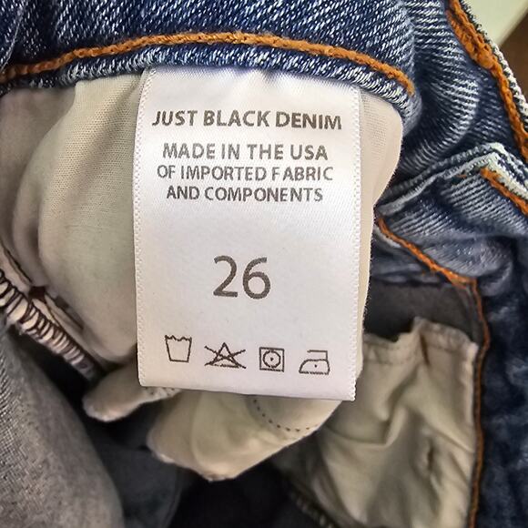Just Black Denim Jeans Size 26 | High Quality Stretch Fit Made in USA - Picture 5 of 6